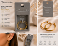 Sterling Silver Gold Plated Hoop Earrings – Minimalist Lightweight Everyday Hoops | | Now Over 10% Off
